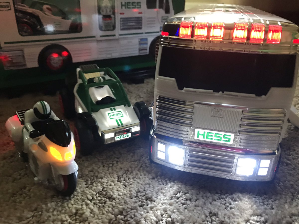 WonderlandHenry's tweet photo. Just wondering if @daxshepard designed the 2018 HESS truck, since it pretty much his dream... RV filled with an ATV and a Motorcycle 😂#armchairexpert #hesstruckcollection #Christmas2018 https://t.co/ttWFavZvuO