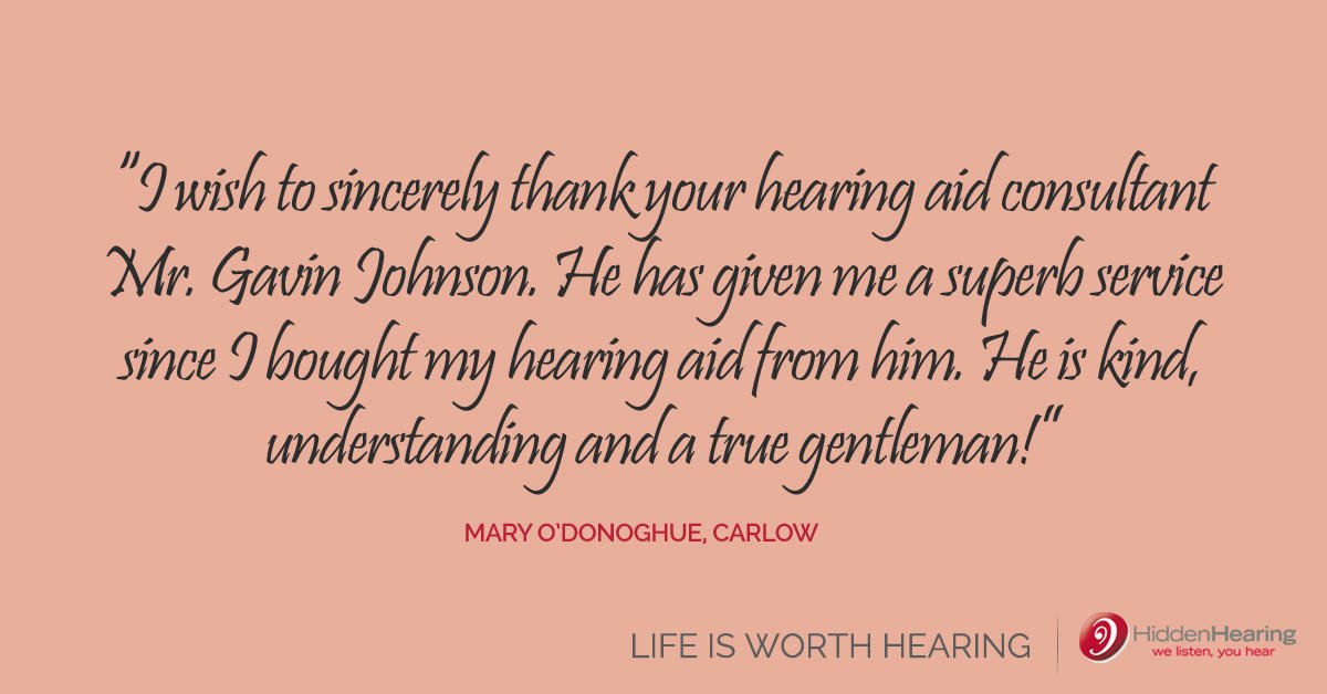 HiddenHearingIE's tweet photo. Mary O'Donoghue visited audiologist Gavin Johnson in our Carlow clinic. Did you know we have over 80 locations nationwide? Click the link below to view all our testimonials.
https://t.co/0WrpB91Rnu
#hearinghealth #cfbh #testyourearsat50years https://t.co/lT2ZrZyVBo