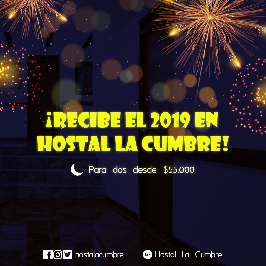 hostalacumbre's tweet photo. ¡Termina el 2018 rodeado de mucha cultura, aire puro y felicidad! Reserva ya mismo tu fin de semana y dale la bienvenida al 2019 como se merece.
Info y reservas: 📲 310 7309679

#CelebraLaVida #AñoNuevo #FinDeAño #ReservaLaFelicidad https://t.co/y7veOh5Y5f