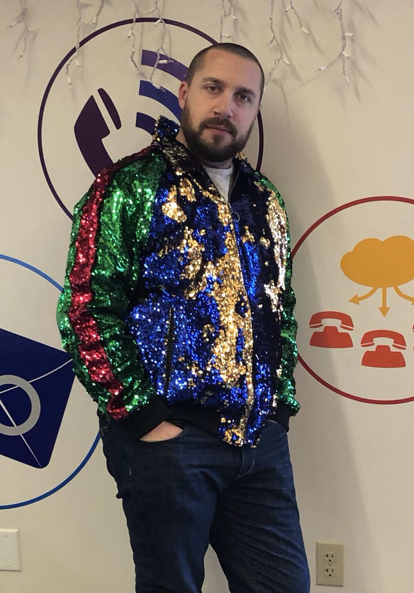 johnnymacv's tweet photo. Here @CloudCall we take our dress code very seriously. @ColcordGreg looks ready to take on 2019! https://t.co/lRWnWmfJtQ