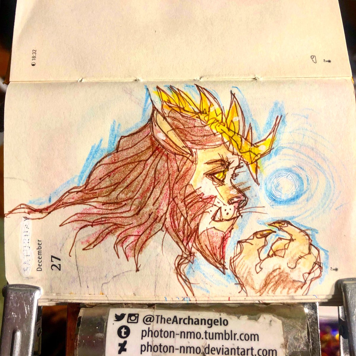 TheArchangelo's tweet photo. 361 #of365
Moleskine #moleskinesketchbook #moleskine_arts #moleskine_world #dailysketch #draweveryday #dailydrawing #tinybookcvlt #ded2018 #pentelpencil #TheArchangelo #archangelocrelencia #illustration #originalcharacter #kinglion #lionking #lion https://t.co/Z7fDwEZpGe