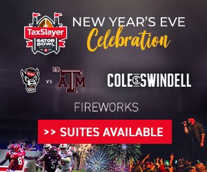 Watch the Aggies #BTHOncstate on New Year’s Eve in style in the luxury box suites, with Fireworks and Cole Swindell concert after the game. Suite tickets still available here:
taxslayergatorbowl.com/tickets-parkin…