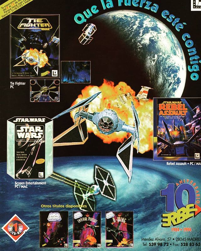 Darth_LeBeau's tweet image. 1994 Spanish magazine ad featuring #StarWars games for #PC. #LucasArts #GoldenAge #Retro  #Gaming bit.ly/2T8ARDk