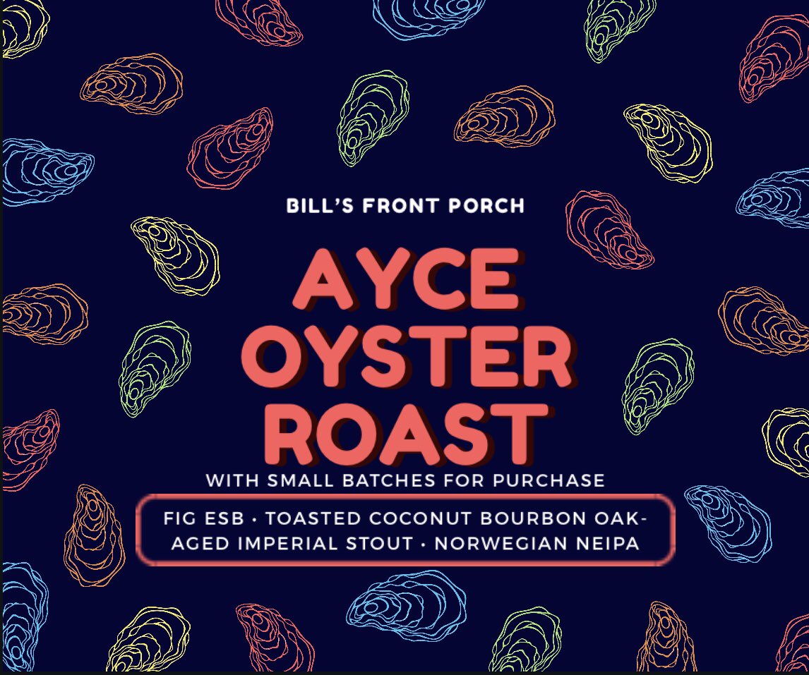 BillsBrewingCo's tweet photo. The small batches are ready to go for this Saturday! Grab an advance ticket to save yourself $5 on all you can eat oysters, shrimp, and hushpuppies🤤

https://t.co/lJlMIf0Kl3 https://t.co/8t9oxQfjaR