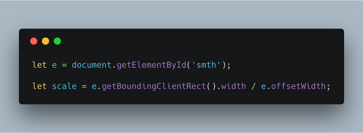 akella's tweet photo. #littlehack turns out it's the easiest way to get css transform scale value: https://t.co/rEFk6abFcE