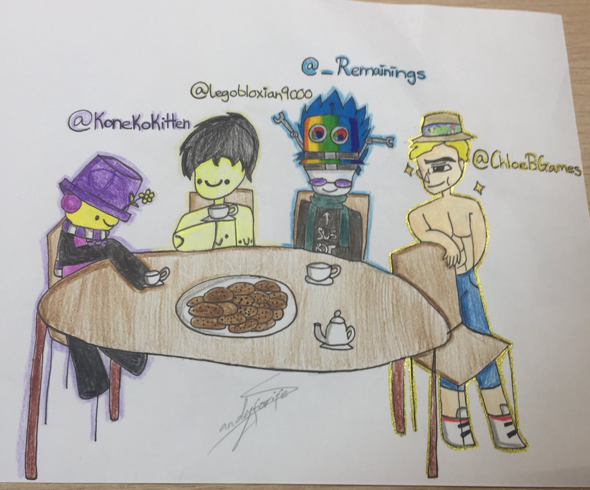 Sandyforife On Twitter Fan Art For My Favorite Roblox Youtubers Konekokittenyt Chloebgames Legobloxian9000 Remainings Hope You Like It Https T Co 4go5xthgp6 - roblox youtuber drawings