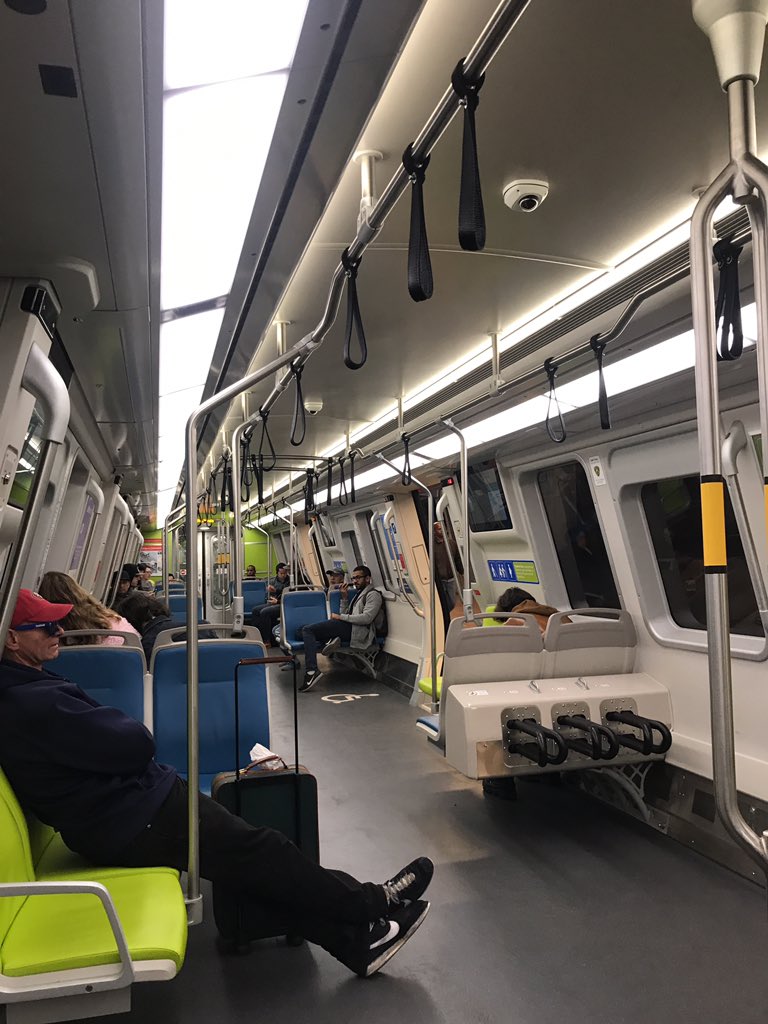 tommysmuse's tweet photo. First time riding the new @SFBART train! Cool!!! https://t.co/OyqP6jfNsQ