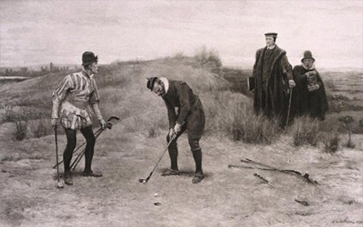 1593 - John Henrie and Pat Rogie jailed in Edinburgh for playing golf  every saturday(i.e when they should have been at church).
Thank you
#GolfHistory
#Golf
#golfing
#golfmates
#golfer
#golfswing
#golfcourse
#Oldgolfpictures