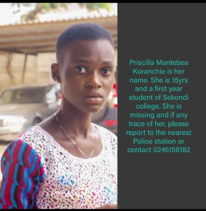 staksottieGH's tweet photo. Challe my Tadi, Sekondi, Cape Coast, Elmina, Essipong guys please help me find this girl.
She is a sister of a friend, he lives at Sekondi and a first year student of Sekondi College, her name is #Priscilla_Koranchie.
#HelpFindPriscilla
@Empire1027FM @djALjahZEEra @Citi973 https://t.co/wowN6c3Brp