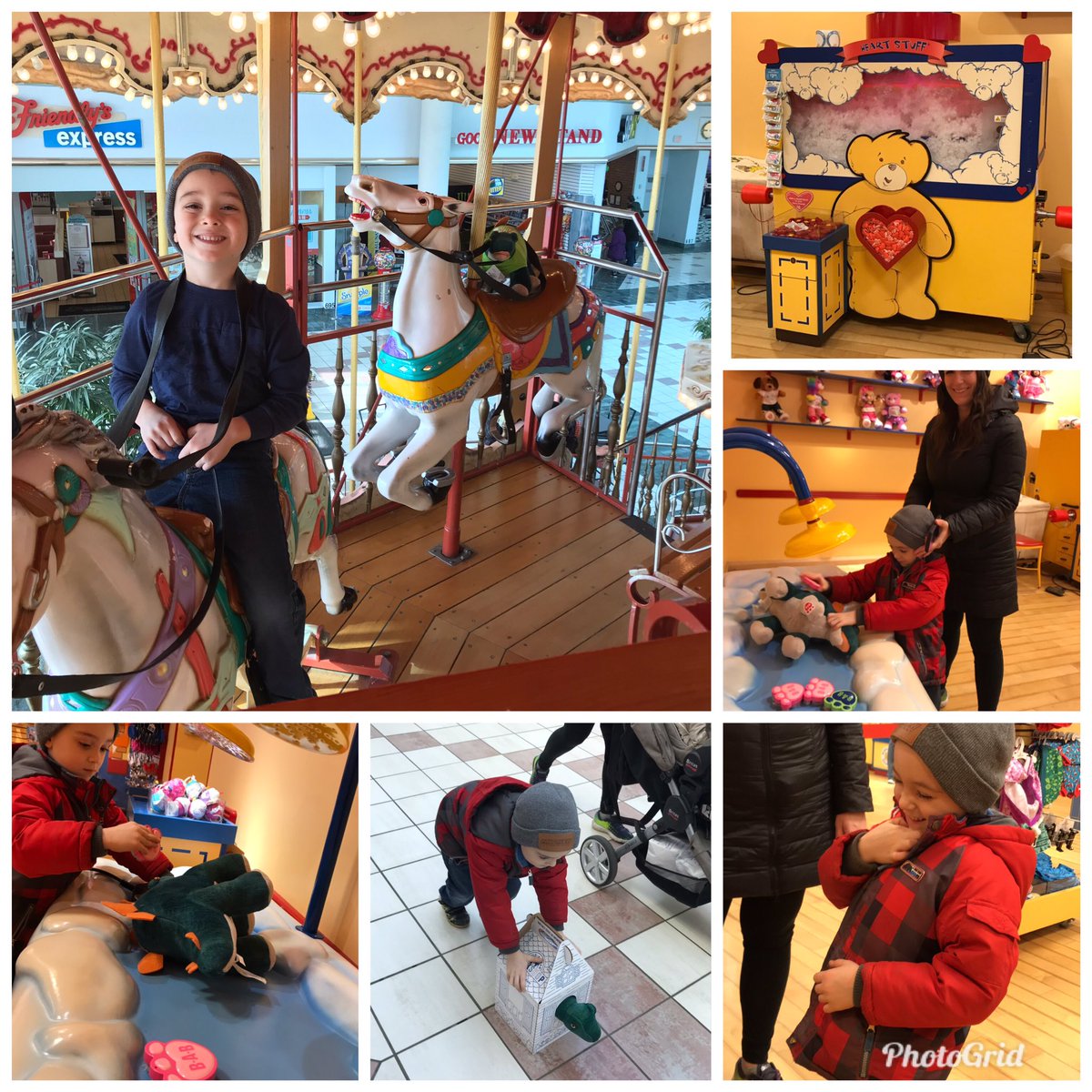 Humanities7ODY's tweet photo. A Build-a-Bear dragon happened today... he also went on a carousel ride! https://t.co/Dgh2ib1QPE