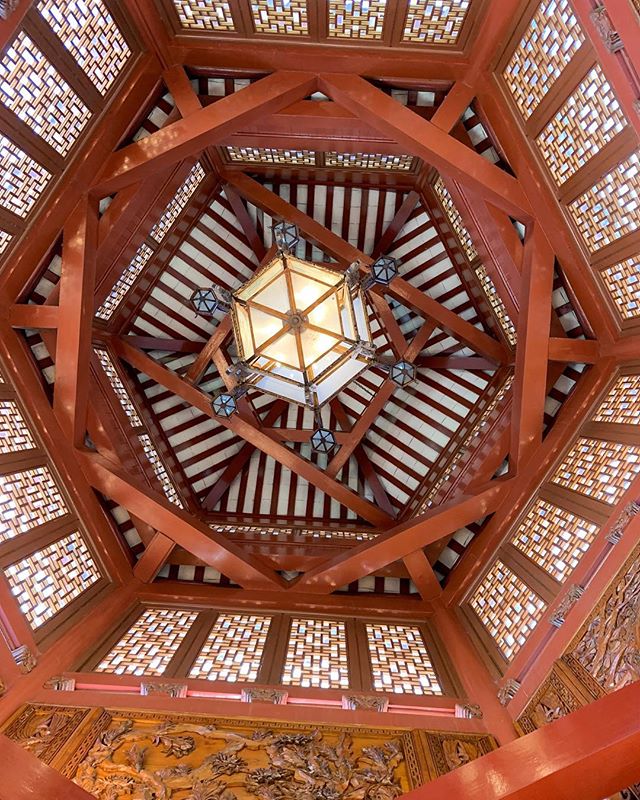 Fantastic ceiling inside one of the pavilions #design #ceiling #architecture #chinesedesign #chinesegardenoffriendship #darlingharbour #sydney #australia 🇦🇺