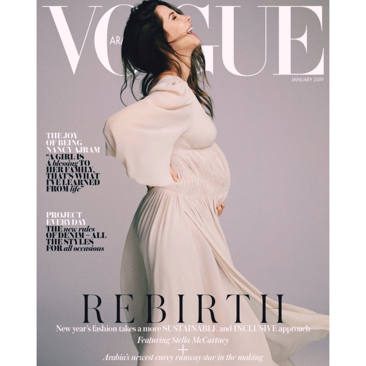 Hazza3Khalaf's tweet photo. Nancy Ajram by Alvaro Beamud Cortes, Vogue Arabia, January 2019.@NancyAjram https://t.co/covWUlrlbk