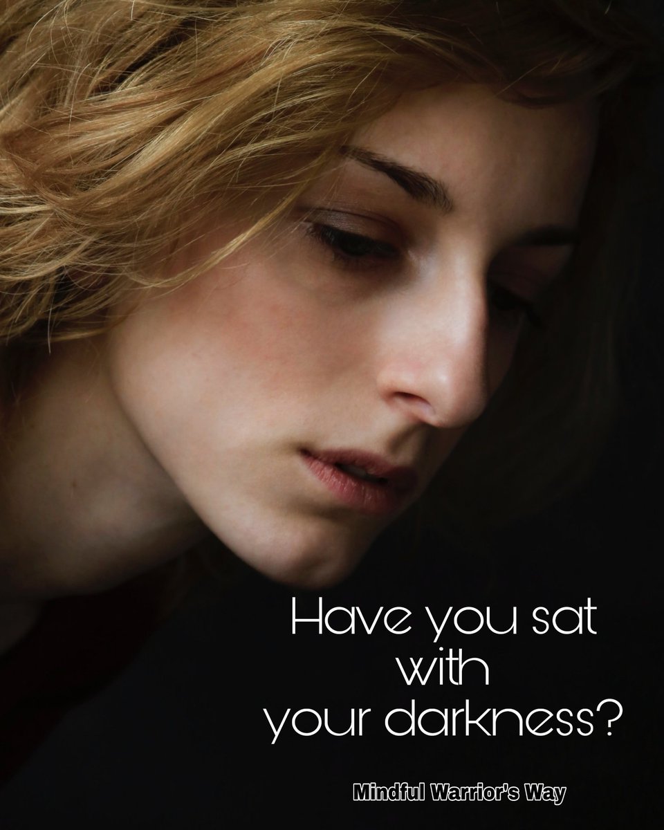 m_warriors_way's tweet photo. Mindfulness means being present with all of yourself, not just your positivity. It means feeling the darkness too - we are meant to feel and process, not just pretend our sadness away. Have you sat with your darkness? It's a genuine path to the light. https://t.co/h9TonS5r0F