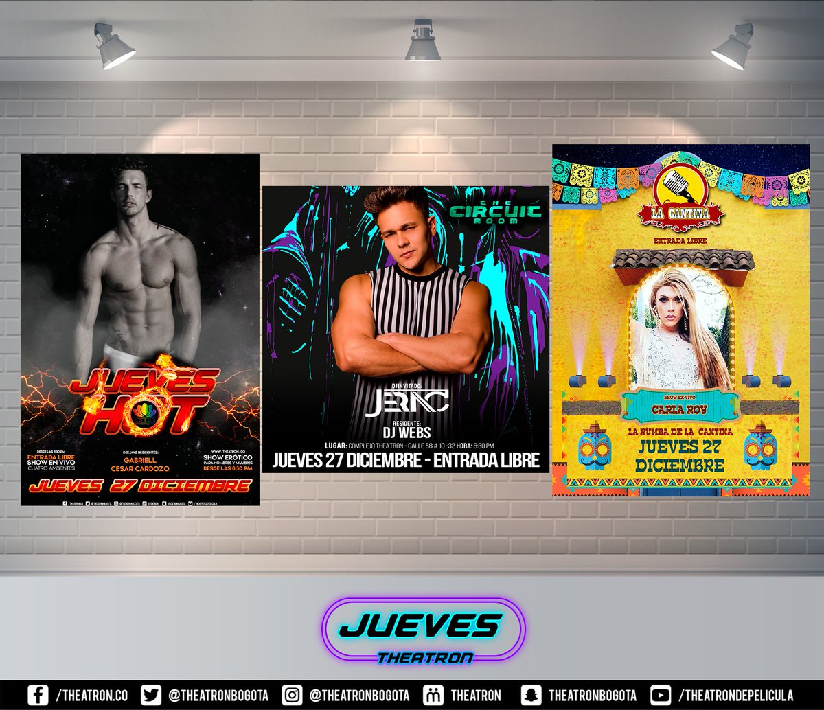 theatronbogota's tweet photo. JUEVES HOT, ENTRADA LIBRE, 4 ambientes, shows en vivo, presentaciones de #jerac #carlaroy #sexystripper
Produce @fernandokoral https://t.co/N6qVx2NEze