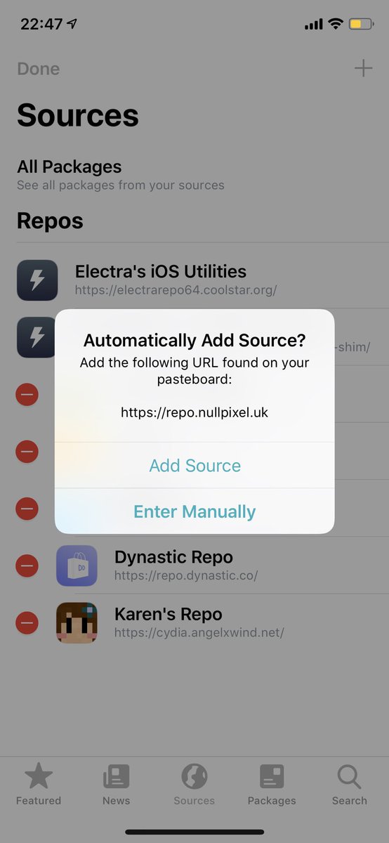 SileoSupport's tweet photo. We hope you’re all loving the Sileo preview! 

Quick pro-tip: Sileo supports automatically adding repo’s from the clipboard and can even handle adding multiple repos at once! https://t.co/T0Y9yvnWU1