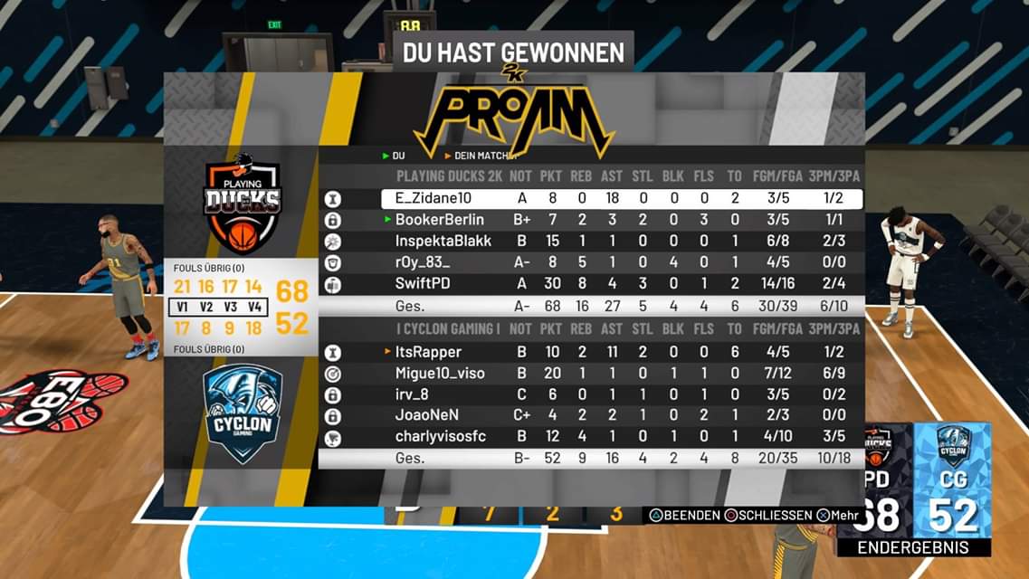 Booker_44_'s tweet photo. We won our first @2KLiga games against @Cyclon_Gaming 2:0. Gg guys and good luck for your next games. @PlayingDucks @geppiBZ https://t.co/eQ95Jur0Da
