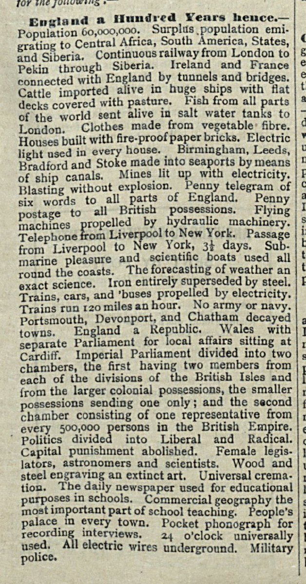 At last, we reach the winner of the competition! Mr. Marcus G. Morrison of London, who somehow managed to fit all of these predictions onto one postcard.