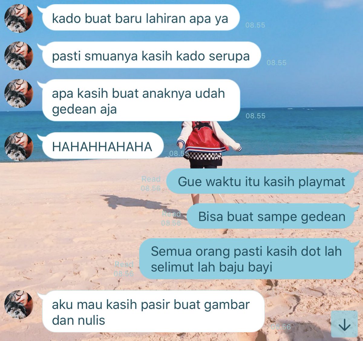 hopetimjang's tweet photo. Temennya baru lahiran, dia mau kasih kado, mau dikasih apa coba?? PASIR BUAT GAMBAR DAN NULIS, LU KIRA DIA BAYI AJAIB?!?!?! https://t.co/GplPJPrif8