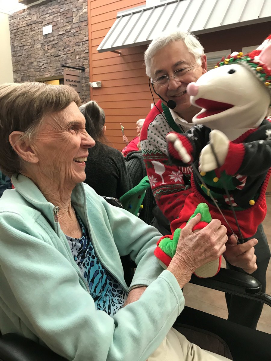 HeartisConroe's tweet photo. Rose was all smiles as Chaquito sang Christmas Carols and the residents joined. Food, fun and festivities for the holiday season. https://t.co/dwLWKz6T3D