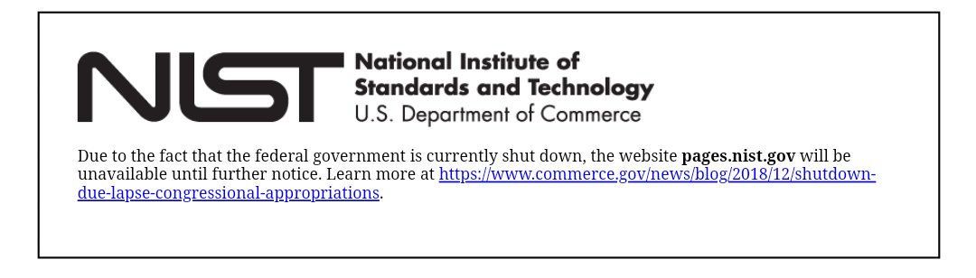 wherestherisk's tweet photo. Et tu NIST? No!!!! #GovernmentShutdown https://t.co/tb2JNmIWWo