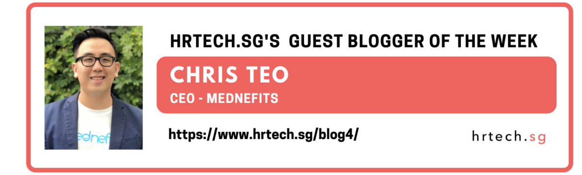 Chris Teo , CEO - Mednefits is hrtech.sg's Guest Blogger of the Week, talking about "Creating a Culture of Wellness".  

Access the full blog at lnkd.in/fKzJi9K

#mednefits #hrtechsg #hrtech #employeewellness