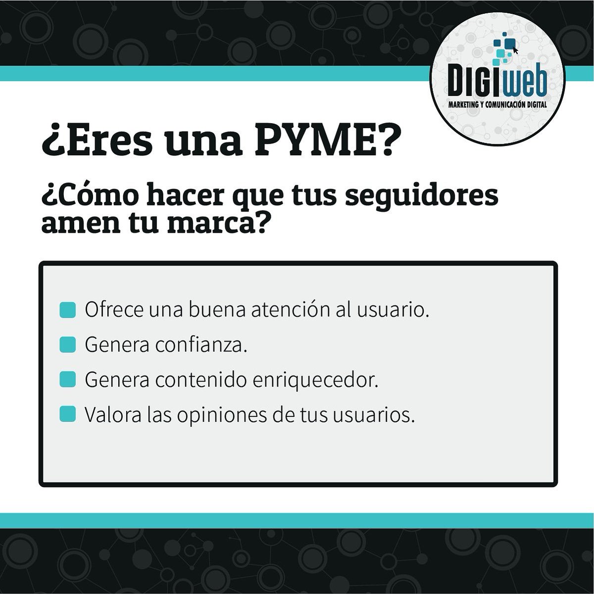 Digiwebcl's tweet image. 5 principales consejos que siempre debes tener en cuenta para generar audiencia y después la absoluta fidelidad 👌🏼 #tips #marketing #publicidad #marketingonline #marketingdigital