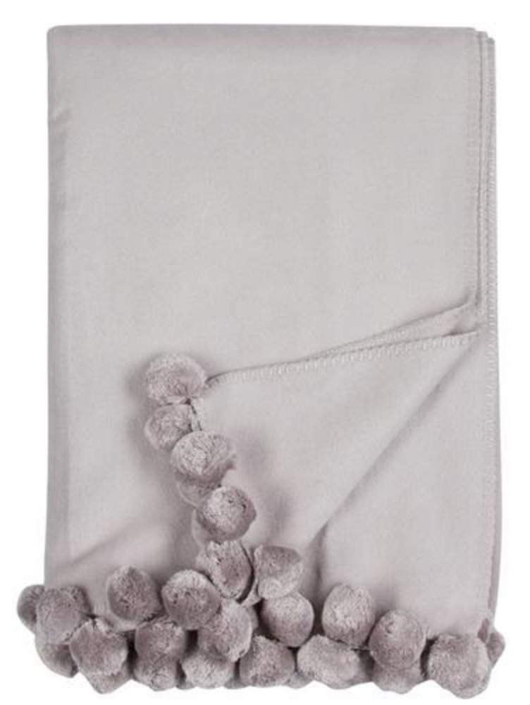 BACK IN STOCK: &amp; just in time! Our favorite cozy pom pom throws are back! Warm, pretty &amp; gorgeous colors. Click the link find your new fav cozy accessory - ow.ly/KYG230n2IVB. #holidaygiftguide #shopping #giftguide ow.ly/d/88EC ow.ly/d/88ED