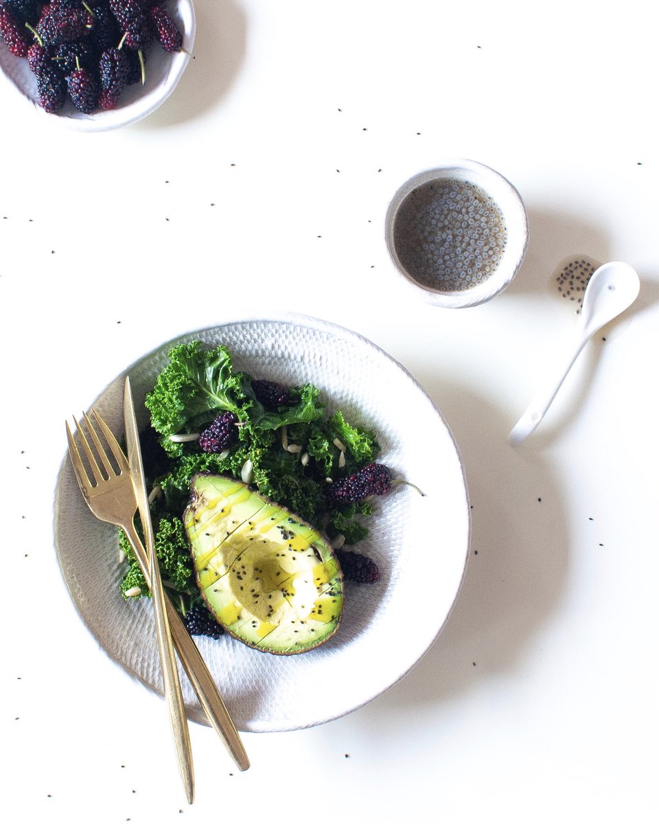 TalkToKarishma's tweet photo. Getting a jump start on my reset with this avocado + mulberry salad with a powerfully aromatic elderflower + plumped basil seed dressing. 🌱
.
.
#Reset2019 #EatCleanGoLean #Healthy #AvocadoAddict #Avocado #Love #NomNom #Salad #ChefLife https://t.co/qlMec5LSpl