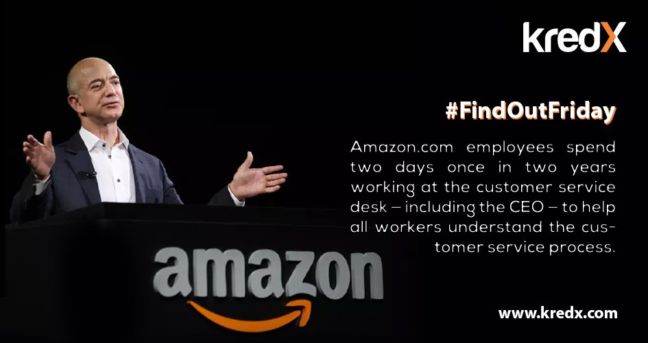 kredxindia's tweet image. #FindOutFriday - Amazon.com employees spend two days once in two years working at the customer service desk.
#AmazonEmployees #CustomerService #CEO #ServiceProcess