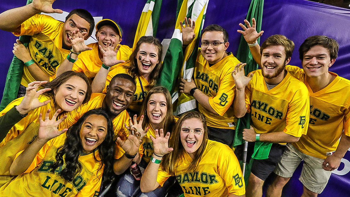 BaylorAthletics's tweet photo. The Baylor Line holding it down in H Town. #SicVandy https://t.co/xKCyUntgi8