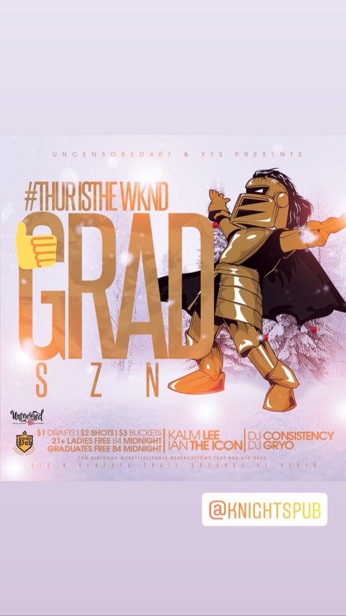 Thursday nights at your favorite bar! Come say hi to me at door🤙🏻<a href="/KnightsPub/">Knight's Pub</a>