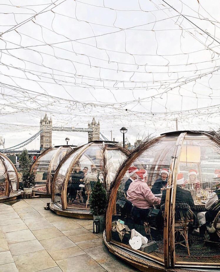 Also, how fun would these patio igloos be?! Via @designmilk #yegdt #yegpatio #yegwinter #london #Thames