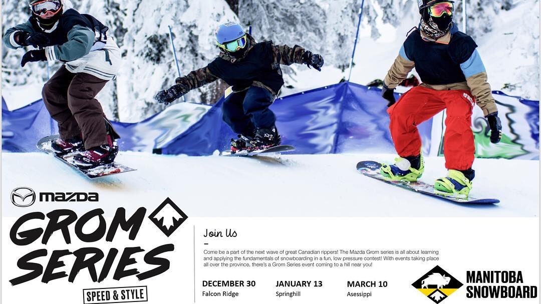 MBSnowboard's tweet photo. Our @mazdacanada Grom Series is back. FREE to Canada snowboard membership holders.
 
Learn to ride beginner features in the park with our experienced coaches, followed by a mini comp to end the day.

First event 11-2 @falcon_ridge 
#mbsnowboard #canadasnowboard #mazda #gromseries https://t.co/k3MQQ2GXMj
