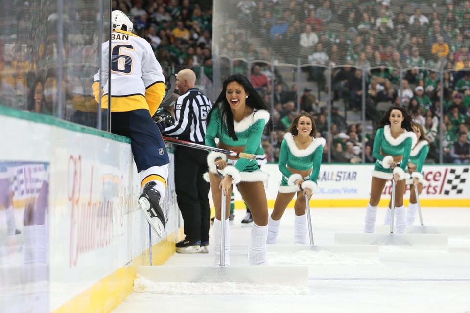 Laughing all the way... to the third period in Nashville. #gostars