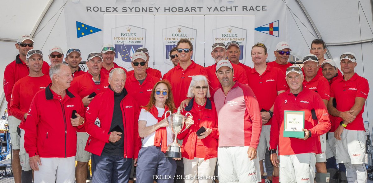 “Redemption, guys … Redemption day …” yelled a beaming Mark Richards to the cheering crowd on the docks. More on @WildOatsXI's stunning Line Honours victory this morning: rolexsydneyhobart.com/news/2018/day-…