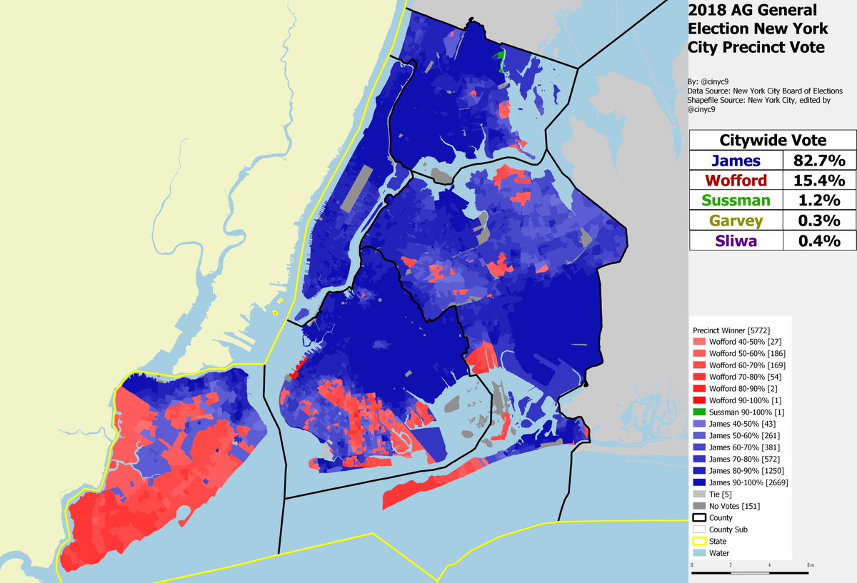 New York Precinct Map تويتر \ Cinyc على تويتر: "Finally, The Nyc U.s. Senate Map. Kirsten  Gillibrand Beat Chele Farley By 69 Points. Farley Also Won About 7.6% Of  The City's Combined Precincts, 437/5,772. There Was
