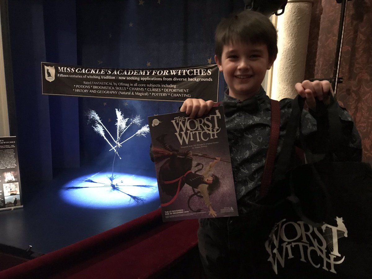 StanwayEm's tweet photo. Bram is enjoying his trip away to see The Worst Witch in Northampton! He says it’s helping him do his Christmas homework! @AcademyParkHall https://t.co/PUPbdA61qg