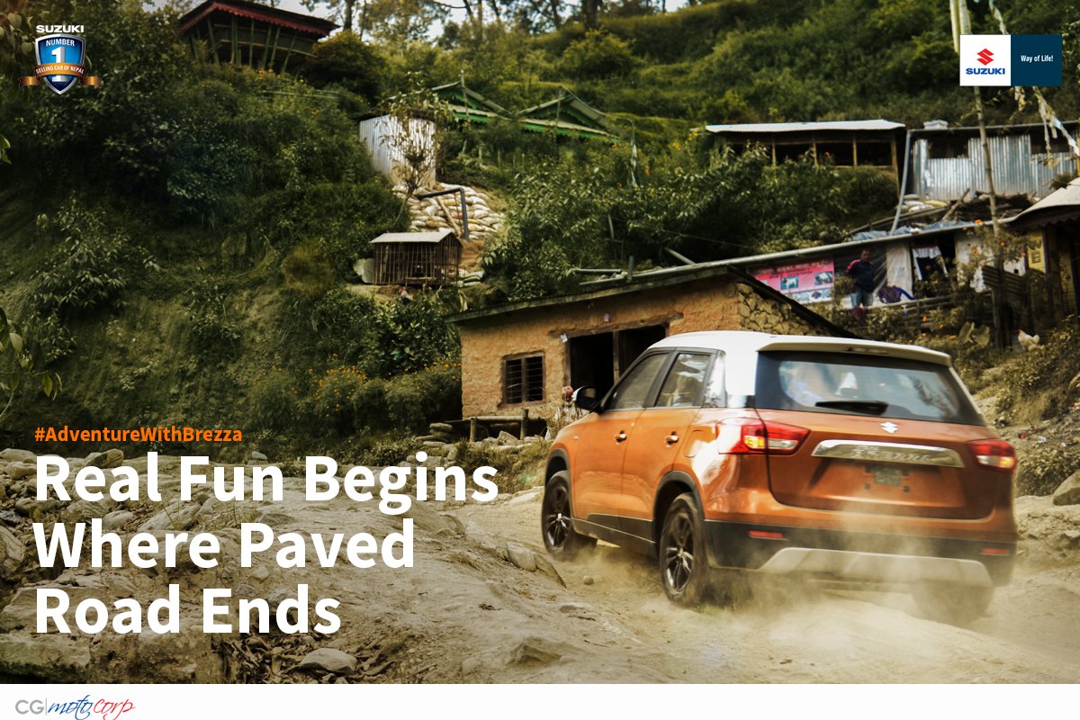 cg_motocorp's tweet photo. #VitaraBrezza #Brezza #thepremiumway #DriveDieselPower #DriveBrezza #suzukicarsnepal #cgmotocorp #suzuki #AdventureWithBrezza https://t.co/lKrsajoe1g