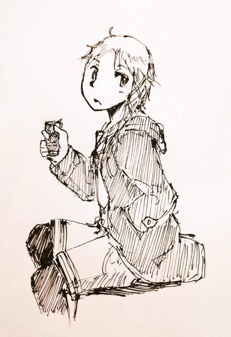 @KOTO3213 なんかVをこそっと横から覗いたりななめ下からチラ見したりしてますねあんまり着いていけてないけど! 今年ぜんぜん絵描けてなくてあれだったので(職場で)(勤務時間中に)描いた由良おくん置いておきますね そんやまさんめっちゃ語ってみたい気になるので今度誘って!!!来年も宜しくお願いします! 