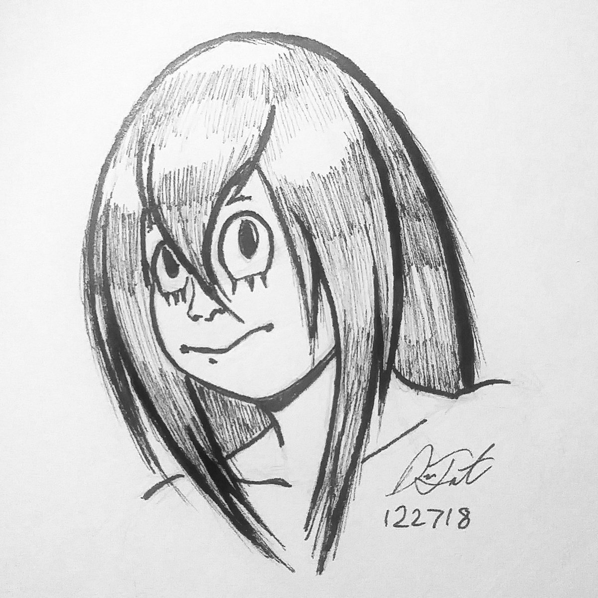 LifeForever3's tweet photo. Random #Tsuyu before bed (and yes, I know it's #Ochako's birthday, but whatevs)
#art #ink #bnha #bokunoheroacademia #myheroacademia #tsuyuasui #asuitsuyu #froppy #portrait #illustration #atlantaartist #DeForrest https://t.co/pFPSY15isV