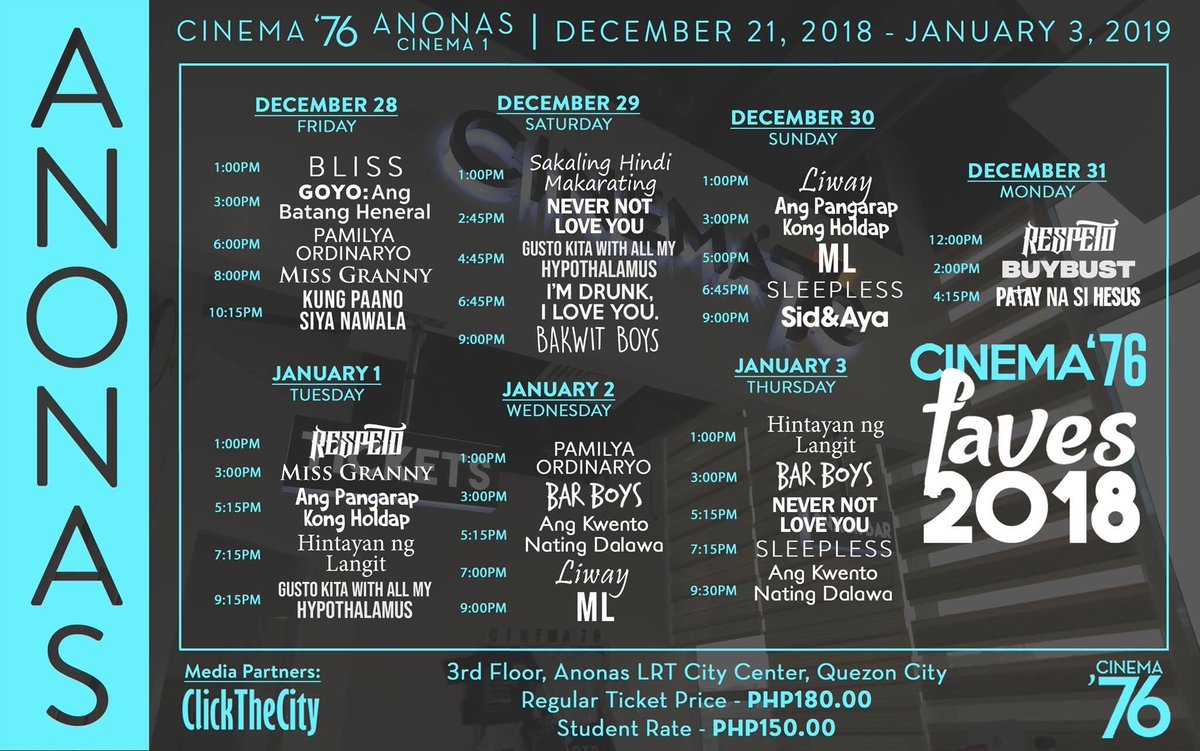 MavxProductions's tweet photo. Bitin ba ang Pinoy film experience mo ngayong 2018? Pwede pang ihabol ang movie marathon! #AngPangarapKongHoldap still showing at @cinema76fs #SupportFilipinoFilms https://t.co/IqpwSlaZxL