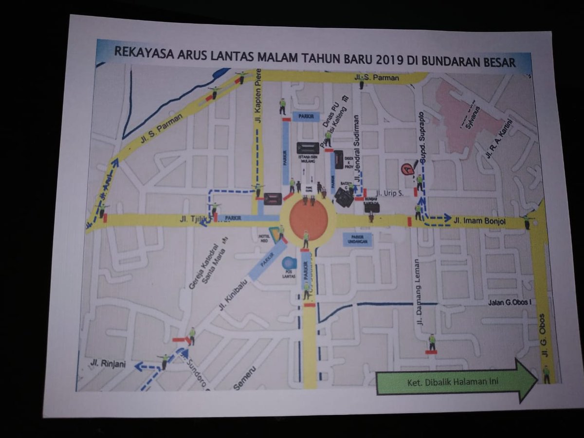 Rekayasa lalu lintas malam Tahun Baru 2019 di Bundaran Besar