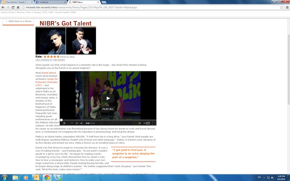 DanRavenMagic's tweet image. When I was featured whilst working for Novartis on Switzerland. 

#novartis #switzerland #magician #magic #ravenisation