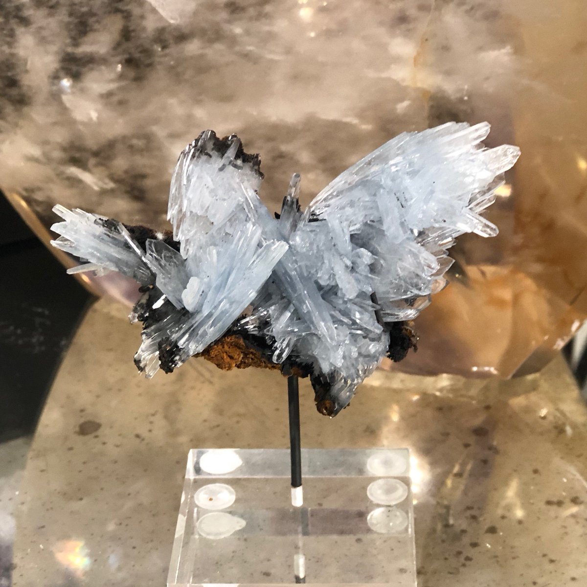 VenusroxCrystal's tweet photo. ✨Getting ready to set those new year resolutions with this delicate Blue Barite. Barite helps one to get into one’s power, helping to overcome any fear of change which may exist, that is preventing one from fulfilling one’s true purpose.💙 #Venusrox https://t.co/fmzJL67tHp