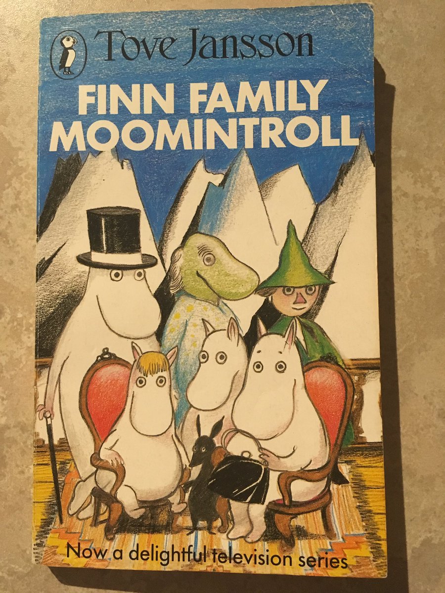 DavidKButlerUoA's tweet photo. #read2018
Finn Family Moomintroll, by Tove Jansson. Read aloud to C.
The Moomins wake from hibernation to find a magic Hat, which features in their spring and summer adventures. Thoroughly charming, full of gentle humour and fabulous occurrences. Plus the Moomins are delightful. https://t.co/NITB4XsT70