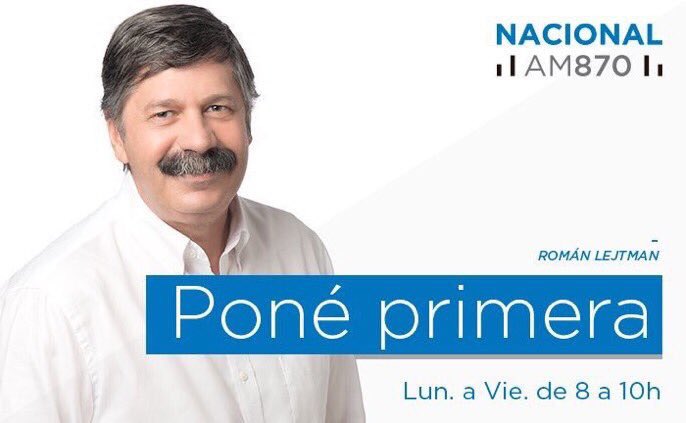 NacionalAM870's tweet photo. 🎙 #Aire Empezó #PonéPrimera con @romanlejtman16 hasta las 10hs / Sintonizá la radio por https://t.co/E9pDkaImMd https://t.co/hjxSmNUqh8