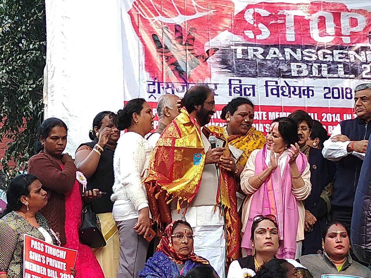 tiruchisiva's tweet photo. Protest in Delhi to  Revise the current version of  #transbil 2018. Which highly harms the transgender community. https://t.co/2iXwiw9qw5