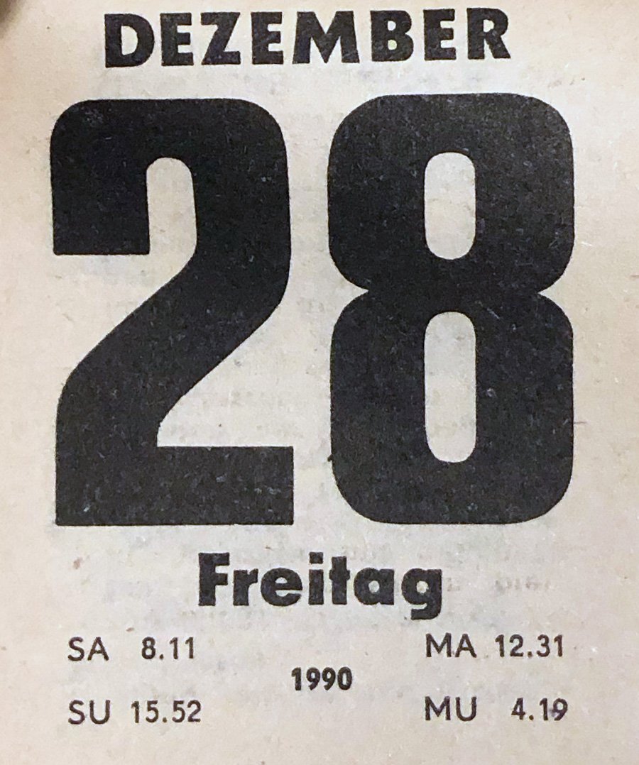 ddr_1990's tweet image. 28. Dezember 1990 #ddr1990