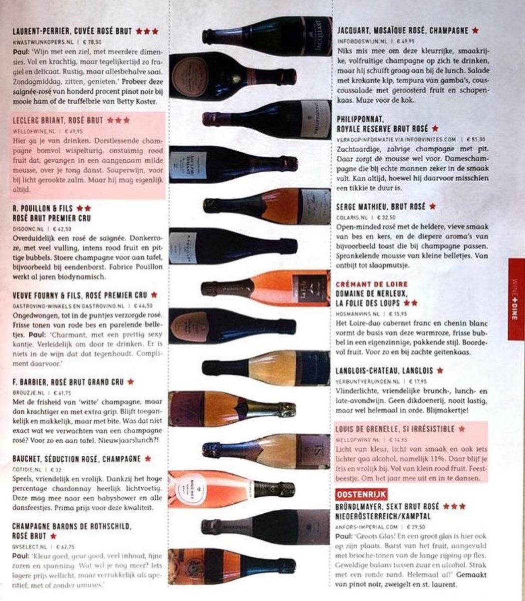 En wéér valt onze #LeclercBriant #Champagne op. 
In #WineLife staat de #BioDynamische Leclerc Briant op de eerste plaats samen met Laurent Perrier. Maar kijk dan naar het gigantische prijsverschil!! Laurent Perrier € 78,50 maar onze super Champagne Leclerc Briant € 49,95!!!