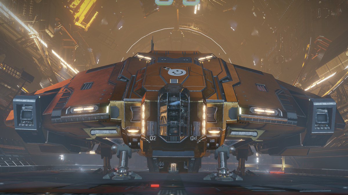 JpStryder's tweet photo. I just wanted to say, even though Gold is pretty guady, I do love my new paintjob . Tons o' Fun is ready for #DistantWorlds2
I also "accidentally" bought a new "small" ship , which I dub :The Steakhouse !
#elitedangerous #t9love #ipxwing
#operationida https://t.co/MVop2NEshY
